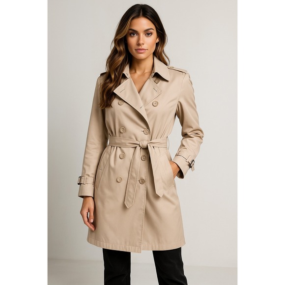 Worthington Jackets & Blazers - Worthington Trench‎ Coat Womens XL Beige Classic Old Money Timeless Capsule Chic